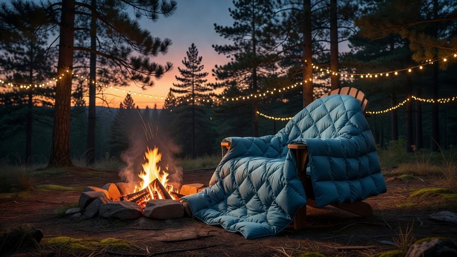 Rumpl Original Puffy Blanket — Warm, Water-Resistant Camping Blanket with 100% Recycled Synthetic Insulation (52" x 75")